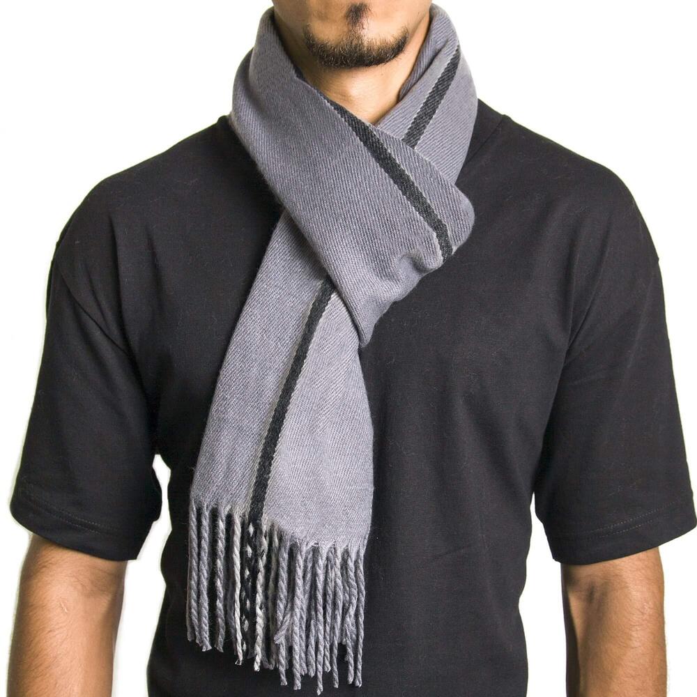 6263 Plaid Scarf Soft Winter Scarves Unisex,Gray Stripe,One Size